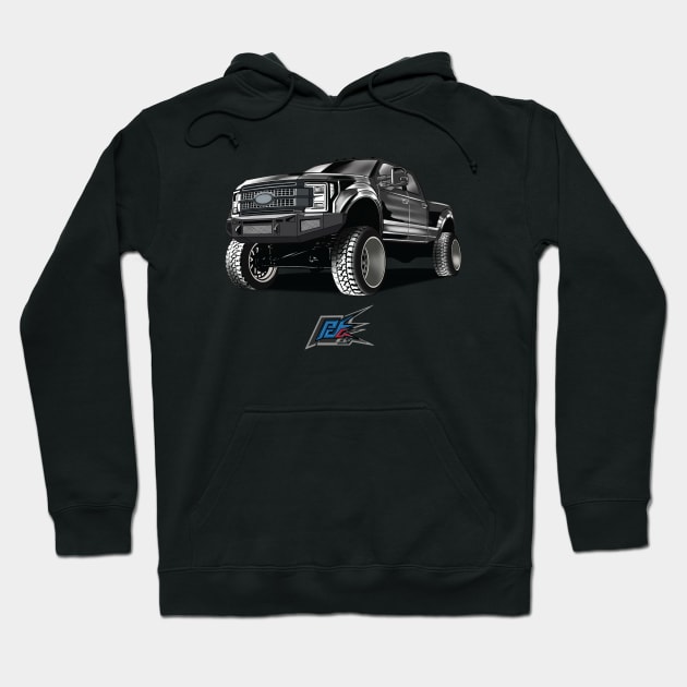 ford f250 hd truck black Hoodie by naquash